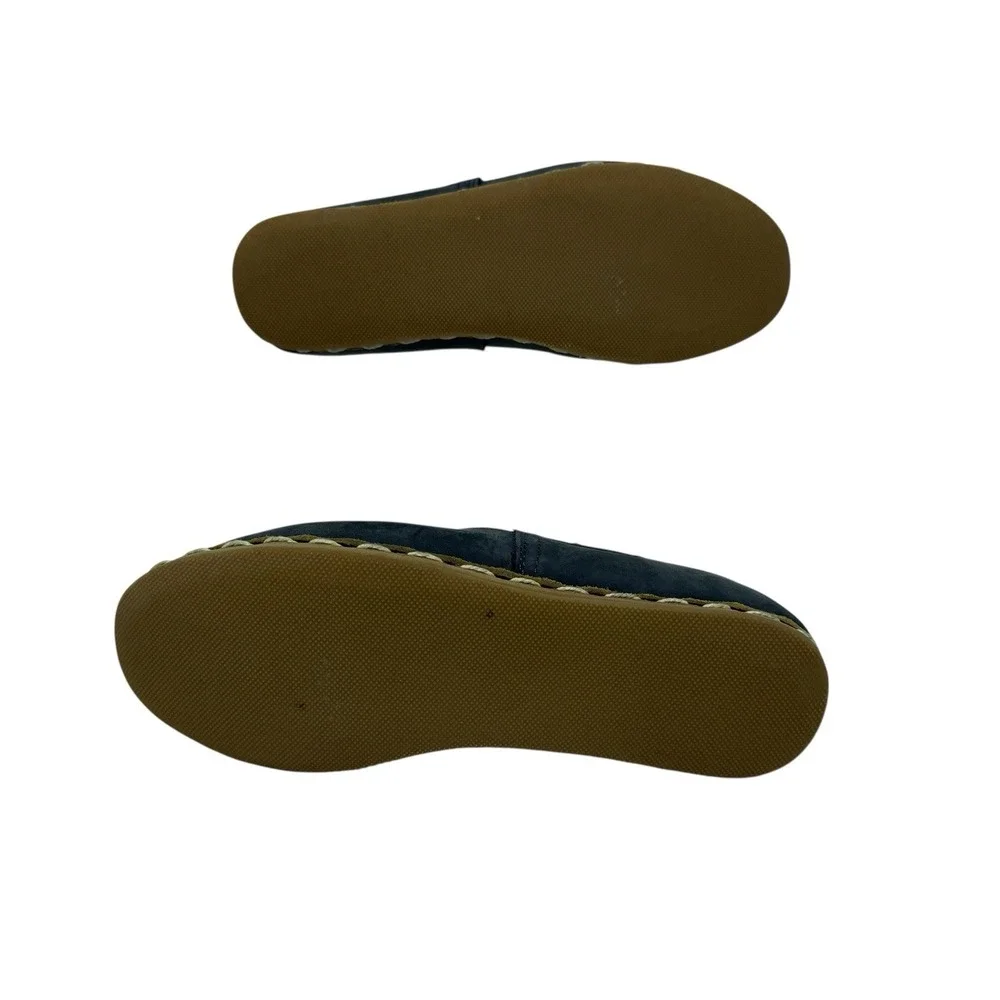 Sabah Turkish Handmade Gray‎ Suede Slip-On Shoes Loafers Women's 38